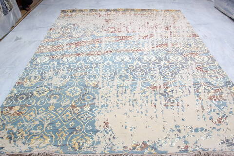 Jaipur Beige Hand Knotted 711 X 104 Area Rug 905-140035 Image 1