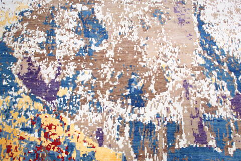Jaipur Blue Hand Knotted 81 X 101 Area Rug 905-140037 Image 4