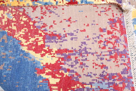 Jaipur Blue Hand Knotted 81 X 101 Area Rug 905-140037 Image 9
