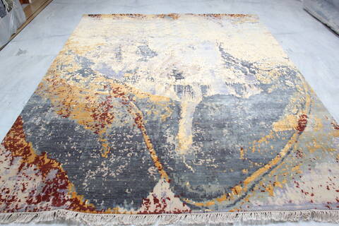 Jaipur Grey Hand Knotted 80 X 100 Area Rug 905-140038 Image 1