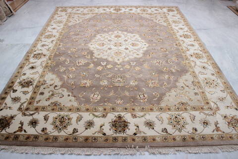 Jaipur Grey Hand Knotted 80 X 100 Area Rug 905-140039 Image 1