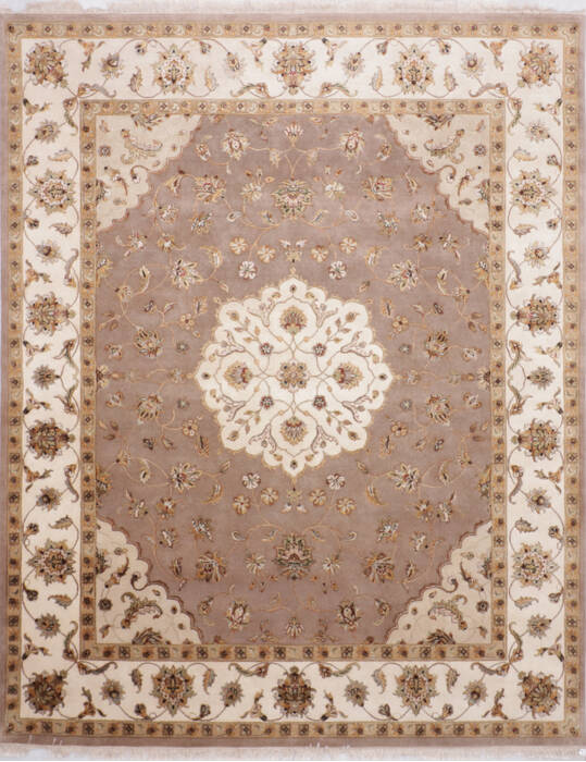 Jaipur Grey Hand Knotted 80 X 100 Area Rug 905-140039 Image 0