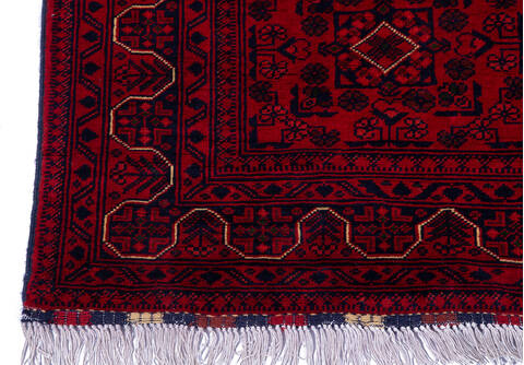 Khan Mohammadi Red Runner Hand Knotted 28 X 97 Area Rug 700-140041 Image 4