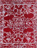 Modern-Contemporary Red Hand Knotted 80 X 100  Area Rug 902-140044 Thumb 0