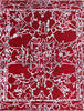 Modern-Contemporary Red Hand Knotted 80 X 100 Area Rug 902-140044 Thumb 0