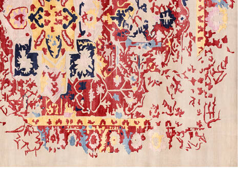 Heriz Multicolor Hand Knotted 100 X 140 Area Rug 902-140048 Image 1