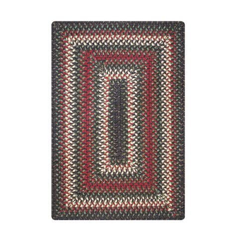 Homespice Wool Braided Rug Black 60 X 90 Area Rug 815231 816-140069 Image 0