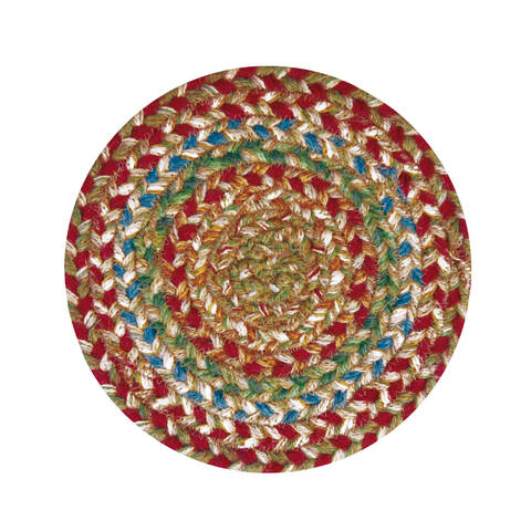 Homespice Jute Braided Accessories Multicolor Round 08 X 08 Area Rug 593146 816-140081 Image 0