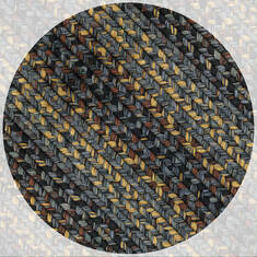 Homespice Ultra Durable Braided Rug Black Square 4 ft and Smaller Polypropylene Carpet 140088
