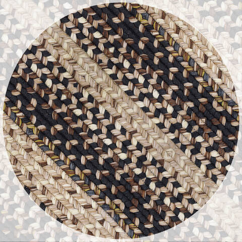 Homespice Ultra Durable Braided Rug Black Square 010 X 010 Area Rug 621085 816-140089 Image 0