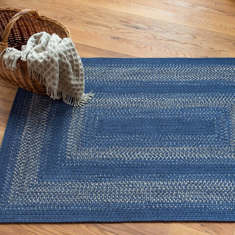 Homespice Wool Braided Rug Blue Runner 26 X 60 Area Rug 807205 816-140092 Image 1