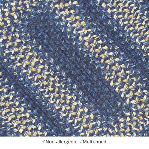 Homespice Wool Braided Rug Blue 30 X 50 Area Rug 812209 816-140101 Image 2