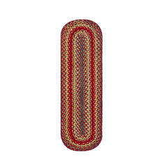 Homespice Jute Braided Accessories Red Oval 2x3 ft Jute Carpet 140115