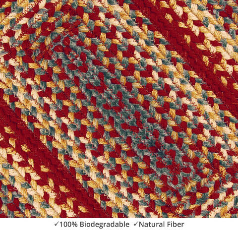 Homespice Jute Braided Accessories Red Oval 011 X 30 Area Rug 571120 816-140117 Image 1