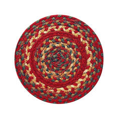 Homespice Jute Braided Accessories Red Round 4 ft and Smaller Jute Carpet 140120