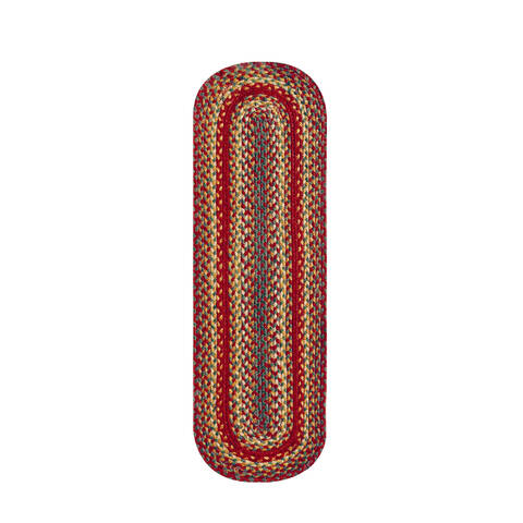 Homespice Jute Braided Accessories Red Oval 08 X 24 Area Rug 596123 816-140121 Image 0