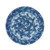 Homespice Jute Braided Accessories Blue Round 04 X 04 Area Rug 590688 816-140124 Thumb 0