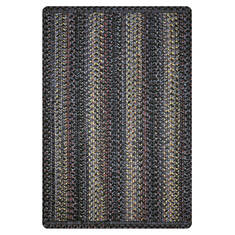 Homespice Ultra Durable Braided Slims Black Rectangle 2x3 ft Polypropylene Carpet 140137