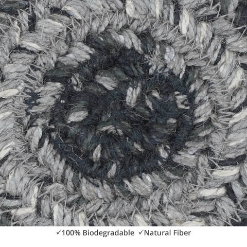Homespice Jute Braided Accessories Grey Round 08 X 08 Area Rug 593832 816-140151 Image 1