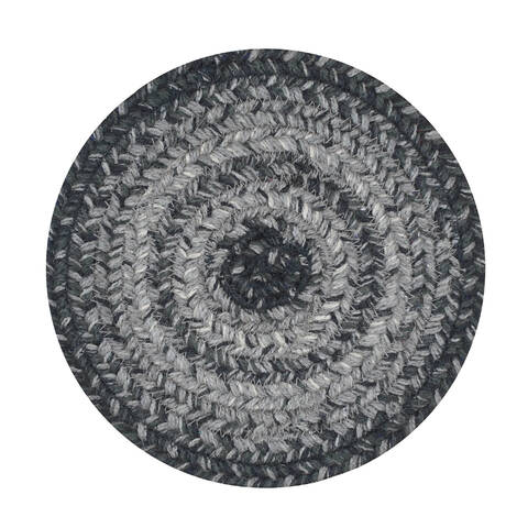 Homespice Jute Braided Accessories Grey Round 08 X 08 Area Rug 593832 816-140151 Image 0