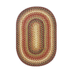 Homespice Jute Braided Accessories Brown Oval 1'1" X 1'7" Area Rug 594808 816-140154