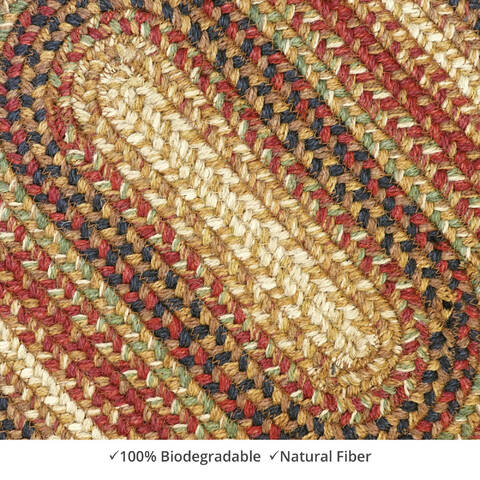 Homespice Jute Braided Accessories Brown Oval 08 X 24 Area Rug 596802R 816-140156 Image 1