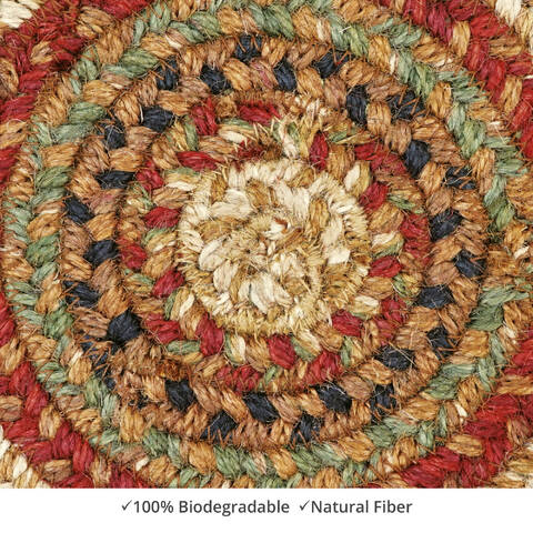 Homespice Jute Braided Accessories Brown Round 08 X 08 Area Rug 593801 816-140161 Image 1