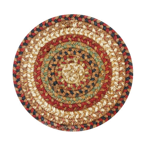 Homespice Jute Braided Accessories Brown Round 08 X 08 Area Rug 593801 816-140161 Image 0