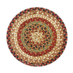 Homespice Jute Braided Accessories Brown Round 4 ft and Smaller Jute Carpet 140161