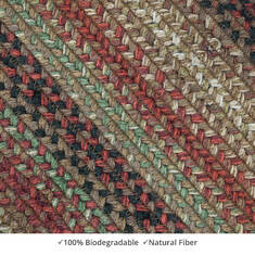 Homespice Jute Braided Rug Brown Square 4 ft and Smaller Jute Carpet 140164