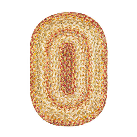 Homespice Jute Braided Accessories Beige Oval 11 X 17 Area Rug 594075 816-140166 Image 0