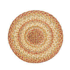 Homespice Jute Braided Accessories Beige Round 4 ft and Smaller Jute Carpet 140172