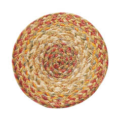 Homespice Jute Braided Accessories Beige Round 4 ft and Smaller Jute Carpet 140173