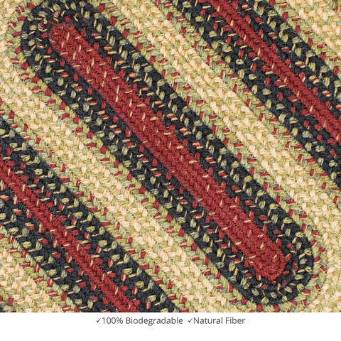 Homespice Jute Braided Accessories Multicolor Oval 08 X 24 Area Rug 596796R 816-140182 Image 1