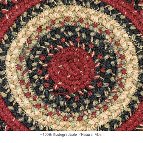 Homespice Jute Braided Accessories Multicolor Round 13 X 13 Area Rug 592798 816-140186 Image 1