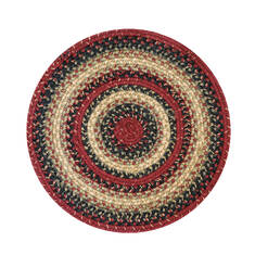 Homespice Jute Braided Accessories Multicolor Round 4 ft and Smaller Jute Carpet 140186