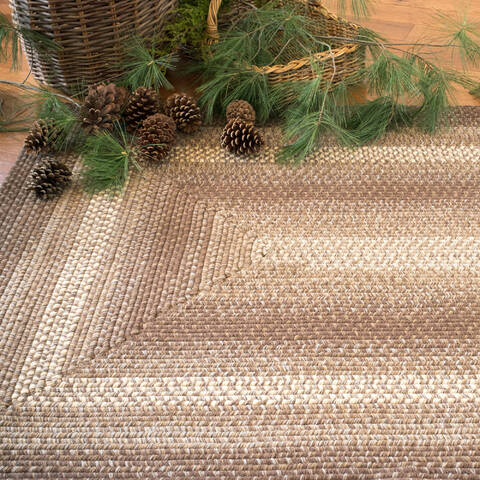 Homespice Wool Braided Rug Brown Oval 30 X 50 Area Rug 802217 816-140194 Image 1