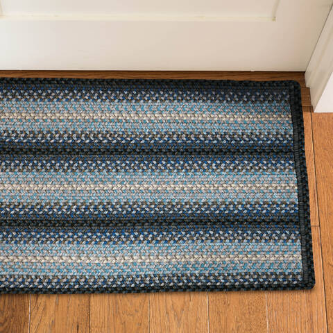 Homespice Ultra Durable Braided Slims Blue 18 X 26 Area Rug 341792 816-140202 Image 1