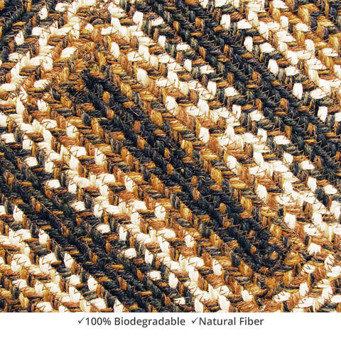 Homespice Jute Braided Accessories Black 11 X 17 Area Rug 595218 816-140206 Image 1