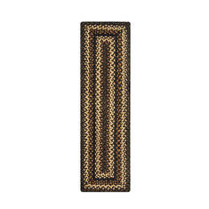 Homespice Jute Braided Accessories Black 0'11" X 3'0" Area Rug 572219 816-140210