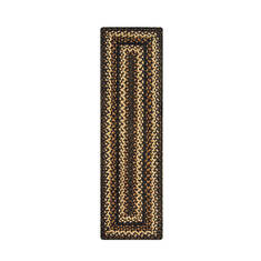 Homespice Jute Braided Accessories Black Rectangle 1x2 ft Jute Carpet 140210