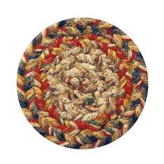 Homespice Jute Braided Accessories Multicolor Round 4 ft and Smaller Jute Carpet 140216