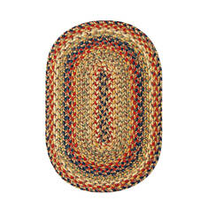 Homespice Jute Braided Accessories Multicolor Oval 1'1" X 1'7" Area Rug 594099 816-140217