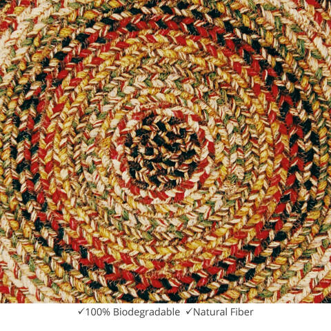 Homespice Jute Braided Accessories Multicolor Round 13 X 13 Area Rug 592095 816-140223 Image 1