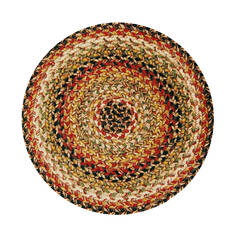 Homespice Jute Braided Accessories Multicolor Round 4 ft and Smaller Jute Carpet 140223
