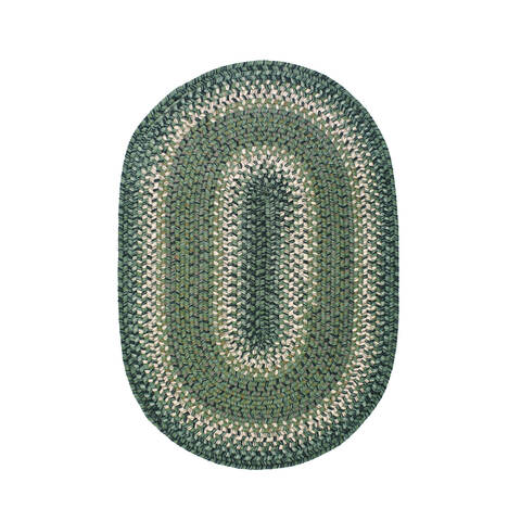 Homespice Wool Braided Rug Green Runner 26 X 60 Area Rug 807168 816-140237 Image 0
