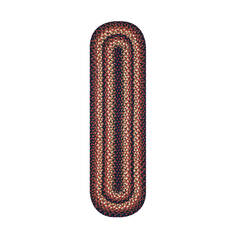 Homespice Jute Braided Accessories Black Oval 0'8" X 2'4" Area Rug 596567R 816-140256