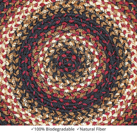 Homespice Jute Braided Accessories Black Round 13 X 13 Area Rug 592569 816-140260 Image 1