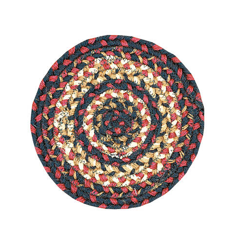 Homespice Jute Braided Accessories Black Round 08 X 08 Area Rug 593566 816-140261 Image 0