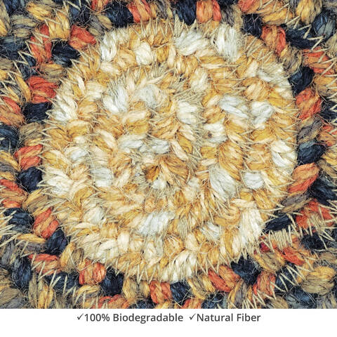 Homespice Jute Braided Accessories Beige Round 04 X 04 Area Rug 590046 816-140266 Image 1